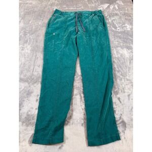 Mediclo Scrubs Pants Bottoms M Medium Teal Green Drawstring Elastic Waist